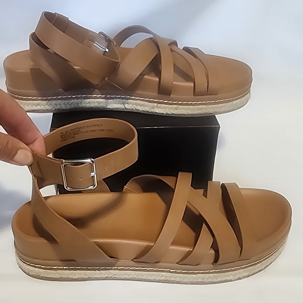 Universal Thread Brown Strappy Sandals - image 3
